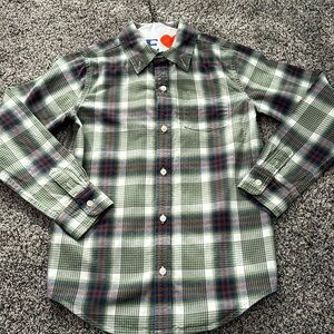 Like New Janie & Jack Plaid Button Down Shirt Size 8